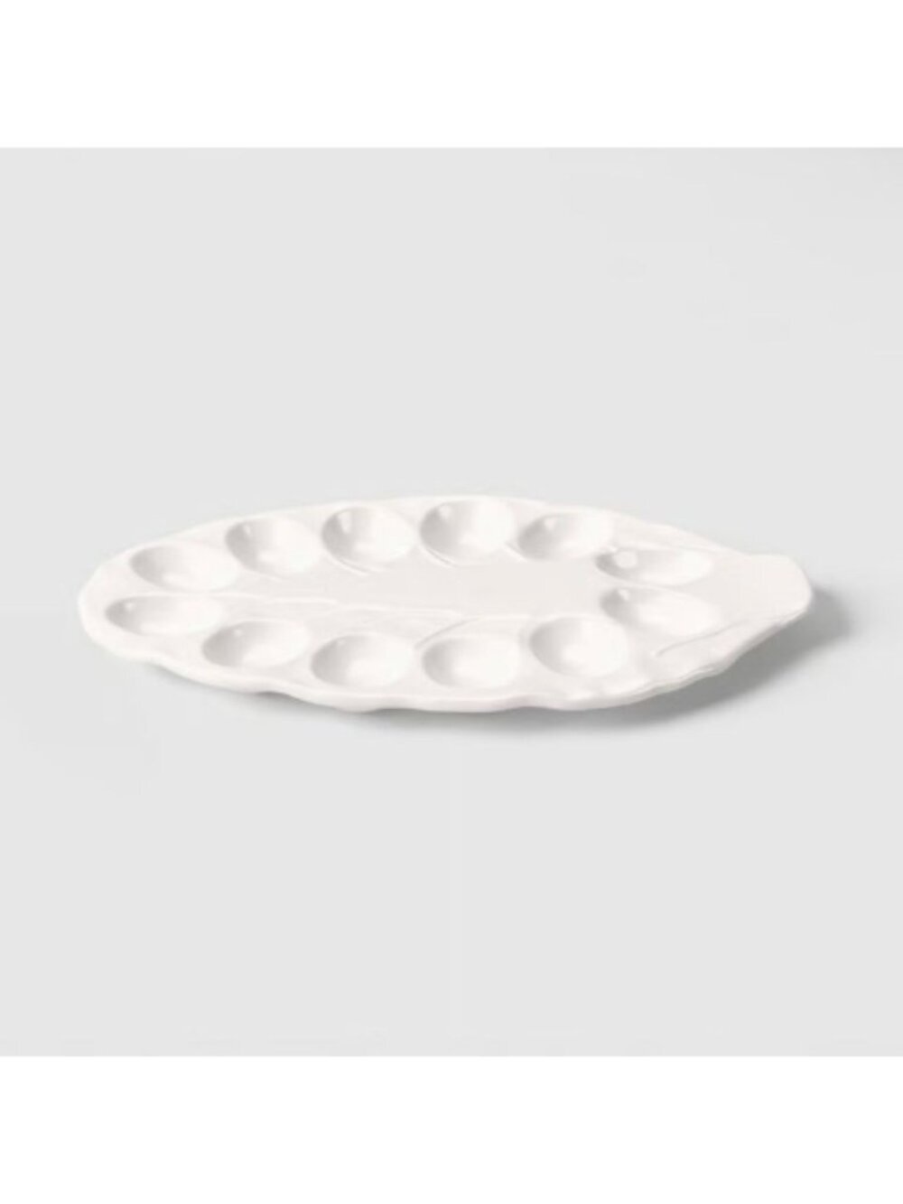 Target 14" Stoneware Radicchio Egg Plate White Threshold™ Table Decor Easter